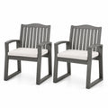 Lot de 2 chaises en polypropylène avec coussins