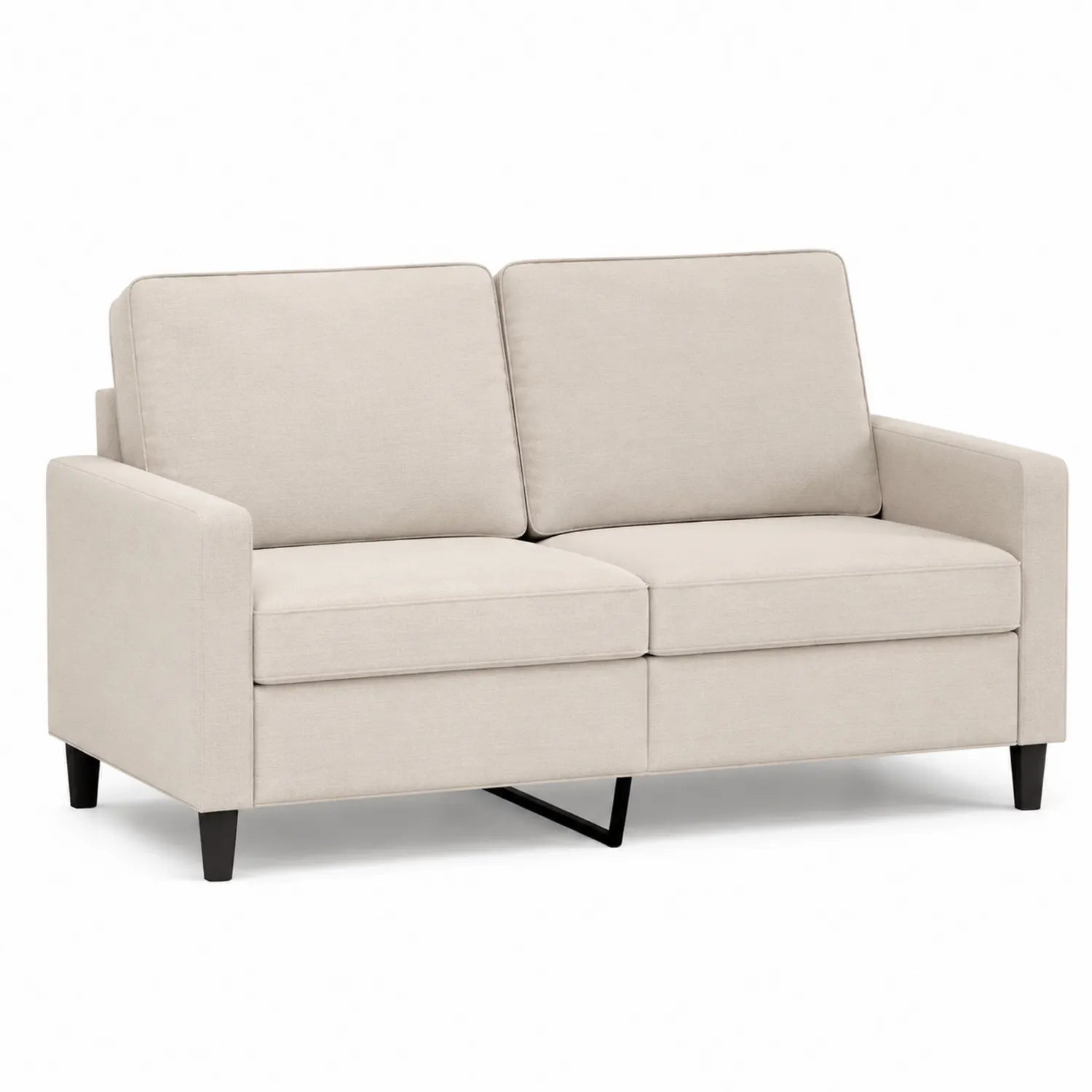 Canapé 2 places tissu lin Beige
