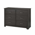Commode à 6 tiroirs en bois gris