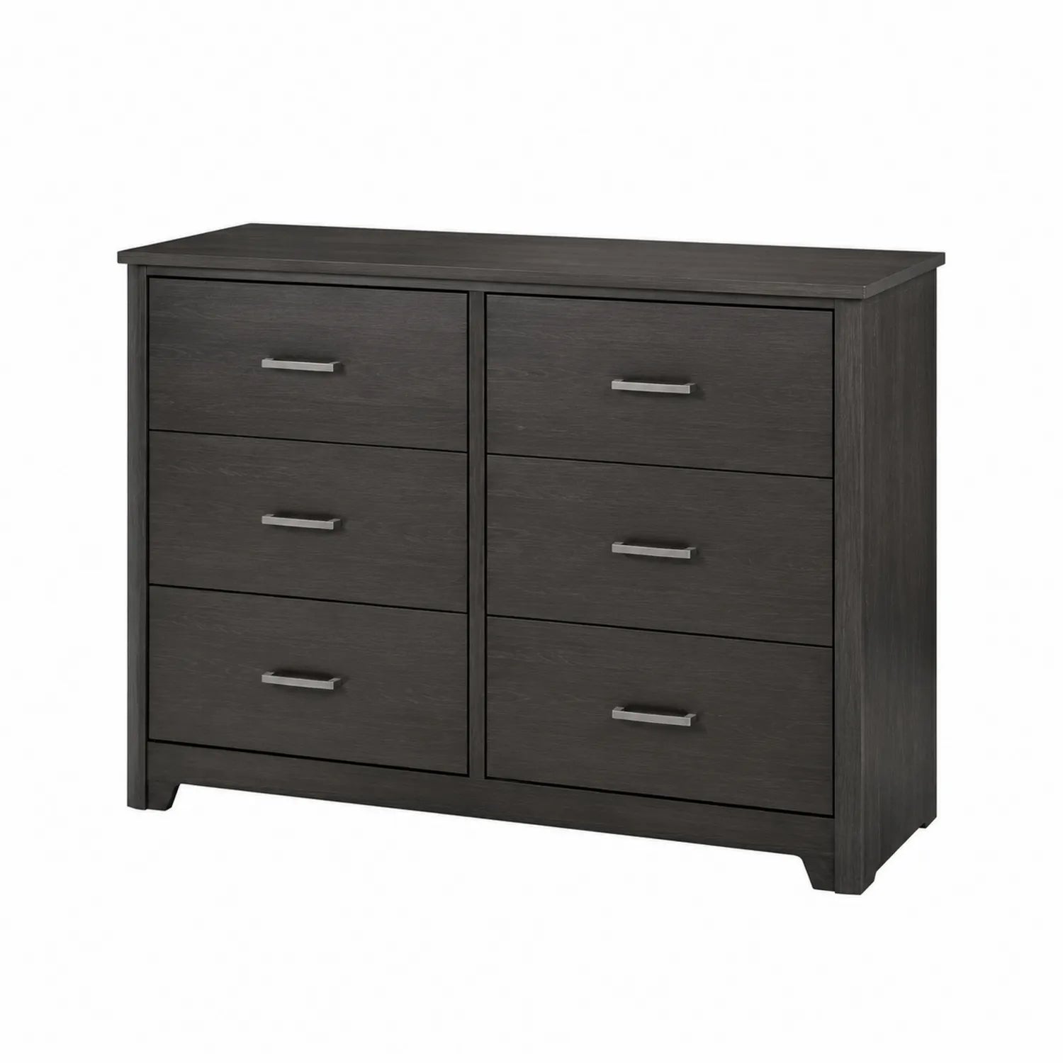 Commode à 6 tiroirs en bois gris